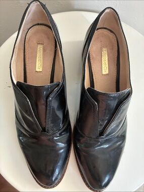 Louise et Cie Black Patent Leather Pointed Slip-On Loafers